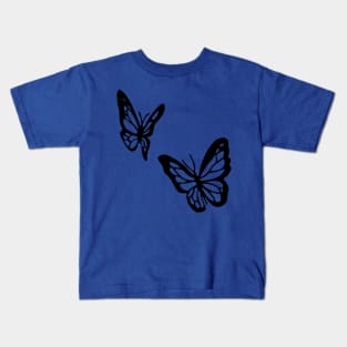 black and white butterfly 2 Kids T-Shirt